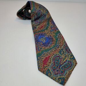 Pierre Balmain Burgundy & Blue Italian Silk Long Tie‎